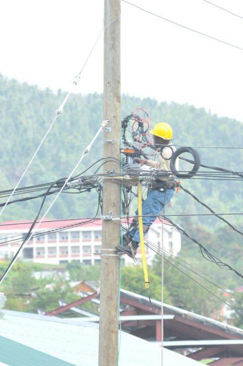 DOMLEC Personnel on Pole