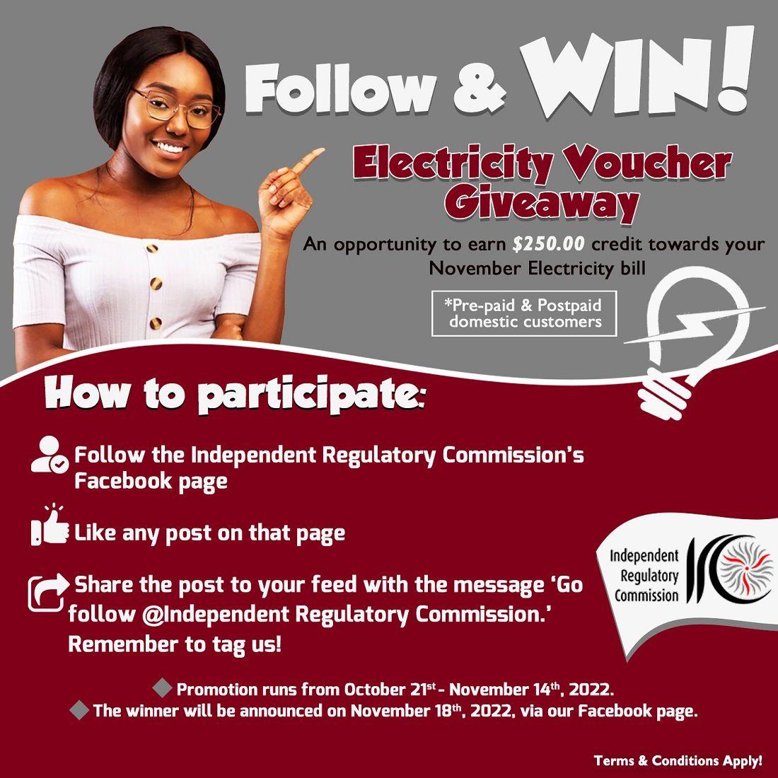 IRC has launched an Electricity Voucher Giveaway on Facebook